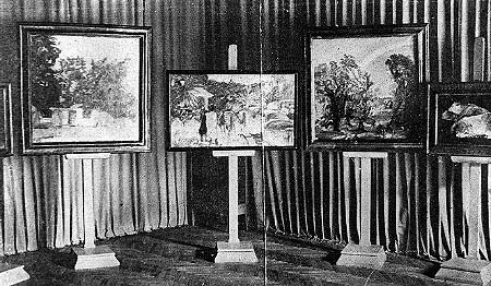 Un'immagine della mostra di Armando Spadini alla Galleria di Roma, giugno 1930
